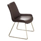 Glam Dining Room Chair Faux Leather Parsons Chair for Dining Room