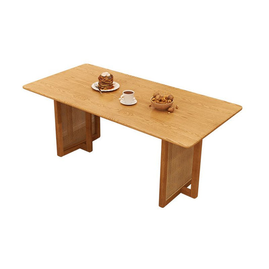 Modern Dining Set 1/2/4/5 Pcs Solid Wood Dining Table and Armless Chairs Clearhalo 'Dining Room Sets' 'Dining Tables & Seating' 'dining_room_set' 'furn' 'furn_dining_room_set' 'Furniture' 'Kitchen & Dining Furniture' 1200x1200_492bb674-c0d3-4d98-8829-120352db07d3