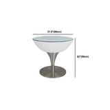 Contrate tavola di plastica bianca moderna con tavolo top top in argento tavolino