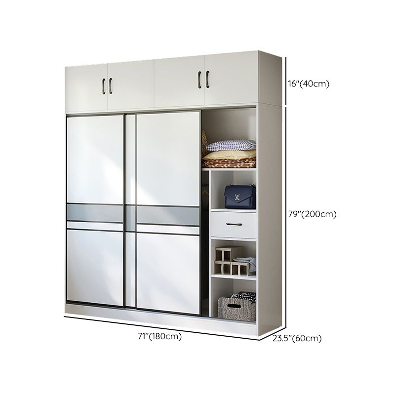 Armario de madera artificial Armario moderno con puertas correderas para dormitorio