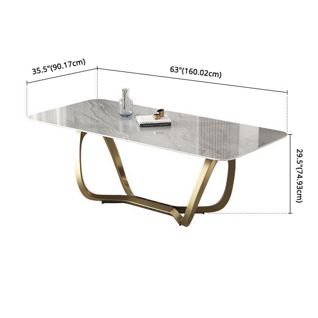 Minimalist Sintered Stone Dining Room Set Standard Height with Trestle Base Dining Set Clearhalo 'Dining Room Sets' 'Dining Tables & Seating' 'dining_room_set' 'furn' 'furn_dining_room_set' 'Furniture' 'furniture_dining_room_set' 'Kitchen & Dining Furniture' 'kitchen&dining_furn' 'kitchen' 1200x1200_492f52f3-d3c9-4063-94d9-090c05ea7d22