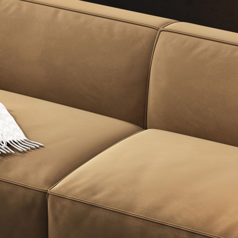 Contemporary Recessed Arm Sofa Tight Back Standard Sofa for Living Room