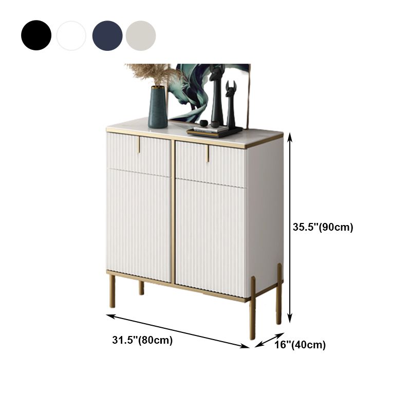 Server top in pietra sinterizzato in stile glam con porta e cassetto