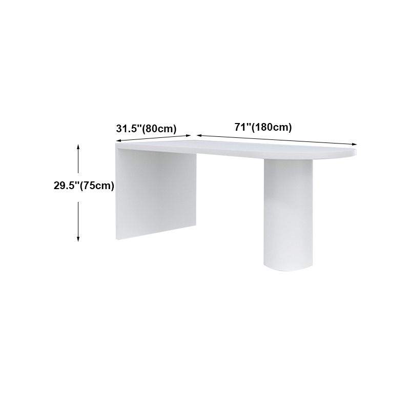 Industrial Style White Bar Table Wood Specialty Top Bistro Table for Living Room Clearhalo 'Bar Furniture' 'Bar Tables' 'bar_tables' 'furn' 'furn_bar_tables' 'Furniture' 'furniture_bar_tables' 'Kitchen & Dining Furniture' 1200x1200_49331e95-2bb6-4404-8bef-87133fcbb7e7