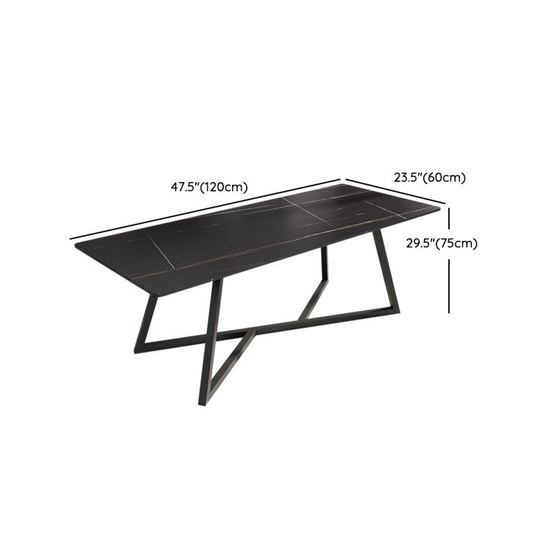 Set da tavolo in pietra nera per casa 1/2/5/6/7 pezzi Dinette moderna