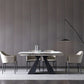 Modern Style Sintered Stone Dining Table Set Rectangle 1/2/5 Pieces Dining Set