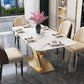 Sintered Stone Top Dining Table Rectangle Table with Gold Metal Pedestal Clearhalo ' dining_table' 'Dining Tables & Seating' 'Dining Tables' 'furn' 'furn_dining_table' 'Furniture' 'furniture_dining_table' 'Kitchen & Dining Furniture' 'kitchen&dining_furn' 'kitchen' 'kitchen_dining_table' 1200x1200_4936afed-6b0c-4778-9b7d-885350fffd51