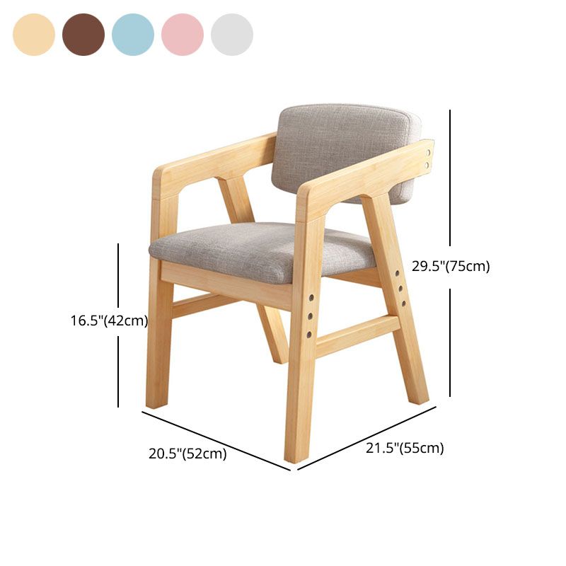 Contemporary Kitchen Chairs Dining Arm Side Chair with Wooden Legs Clearhalo 'Dining Chairs' 'Dining Tables & Seating' 'dining_chair' 'furn' 'furn_dining_chair' 'Furniture' 'Kitchen & Dining Furniture' 1200x1200_49383cbb-fe8c-42bf-8a0c-2032f1e81680