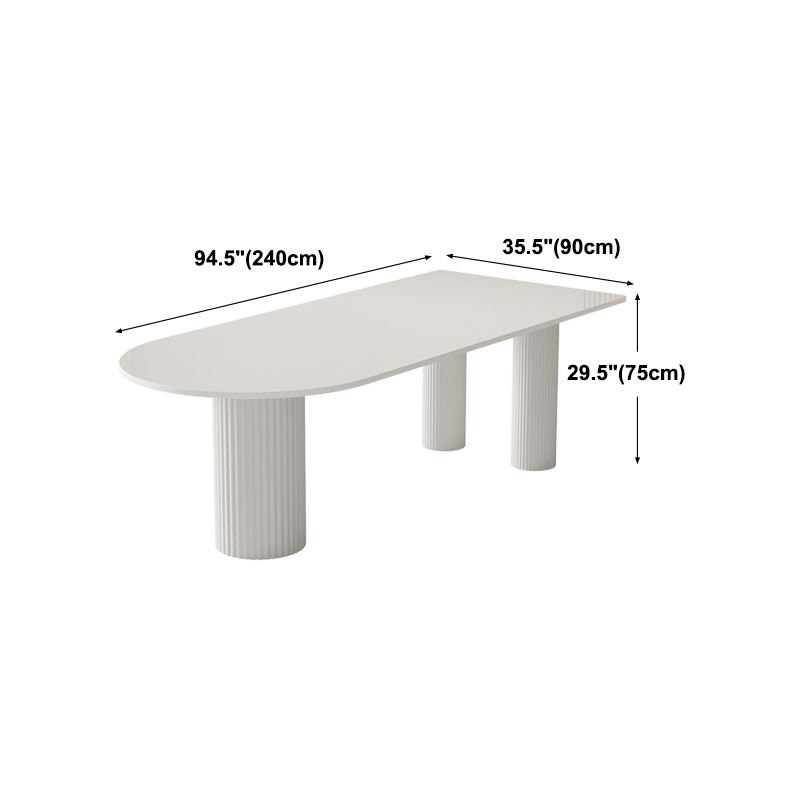 Contemporary Style Dining Table White Dinner Table for Home Kitchen Dinner Clearhalo 'Dining Tables & Seating' 'Dining Tables' 'dining_table' 'furn' 'furn_dining_table' 'Furniture' 'Kitchen & Dining Furniture' 1200x1200_4938ae82-50fe-4015-aa87-e66027d990f6