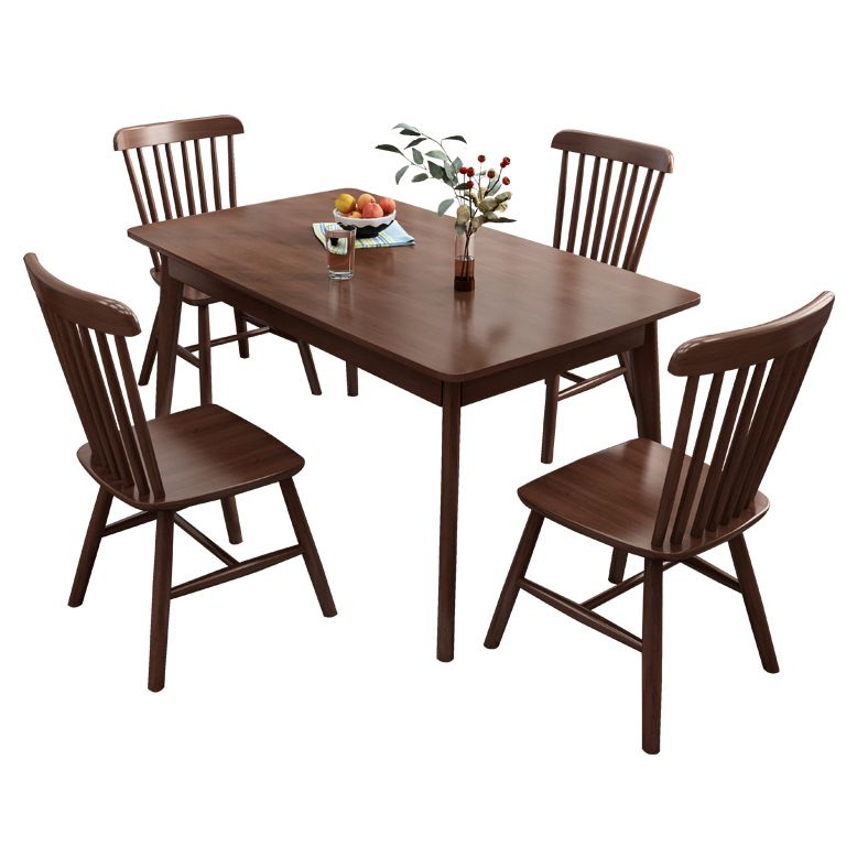 Industrial Rubber Wood Dining Table Rectangle Kitchen Table with 4 Legs Clearhalo ' dining_table' 'Dining Tables & Seating' 'Dining Tables' 'furn' 'furn_dining_table' 'Furniture' 'furniture_dining_table' 'Kitchen & Dining Furniture' 'kitchen&dining_furn' 'kitchen' 'kitchen_dining_table' 1200x1200_49395e50-b42b-4149-aae2-97953973277e