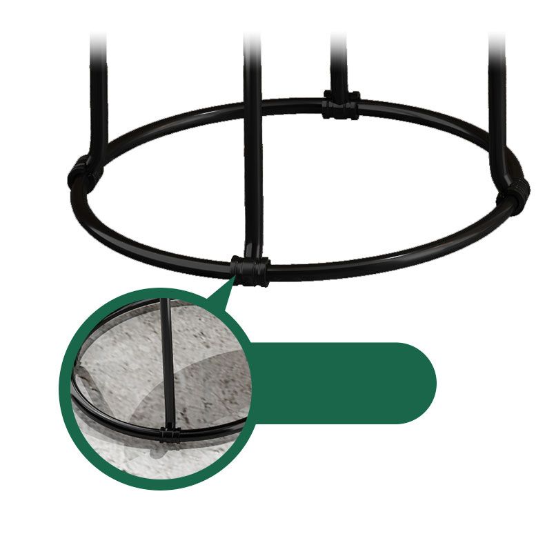 Modern Ottoman Velvet Upholstered Tear Resistant Round Ottoman with Chair Legs Clearhalo 'furn' 'furn_ottomans_poufs' 'Furniture' 'Living Room Furniture' 'Ottomans & Poufs' 'ottomans_poufs' 1200x1200_49399323-759f-4fe3-bd1f-9fda2f64b42a