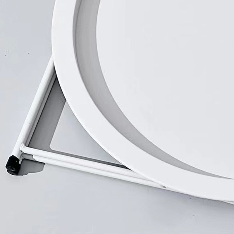 Mid-Century Cross Legs Side Table Metal Round Side End Table Clearhalo 'Coffee & Accent Tables' 'End & Side Tables' 'end_side_tables' 'furn' 'furn_end_side_tables' 'Furniture' 'Living Room Furniture' 1200x1200_493a3778-ed32-48d3-a22d-cf060e496cac