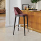 Scandinavian Faux Leather Bar Stools Solid Wood Stool with Footrest Clearhalo 'Bar Furniture' 'Bar Stools' 'bar_stools' 'furn' 'furn_bar_stools' 'Furniture' 'Kitchen & Dining Furniture' 1200x1200_493ab54d-f7e8-4eb2-97dd-405d02217144