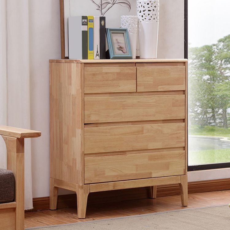 Coffre d'accentuation moderne avec des jambes et des tiroirs naturels