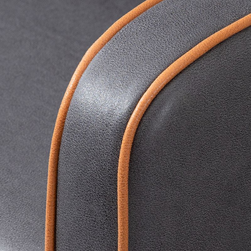 Contemporary Tight Back Square Arm Faux Leather Living Room Seating