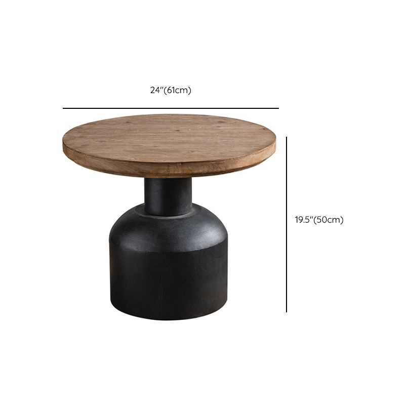 Round Pedestal Side Table French Rustic Side End Snack Table Clearhalo 'Coffee & Accent Tables' 'End & Side Tables' 'end_side_tables' 'furn' 'furn_end_side_tables' 'Furniture' 'Living Room Furniture' 1200x1200_493e2a3f-2399-4931-ae5b-cef1f24944cf