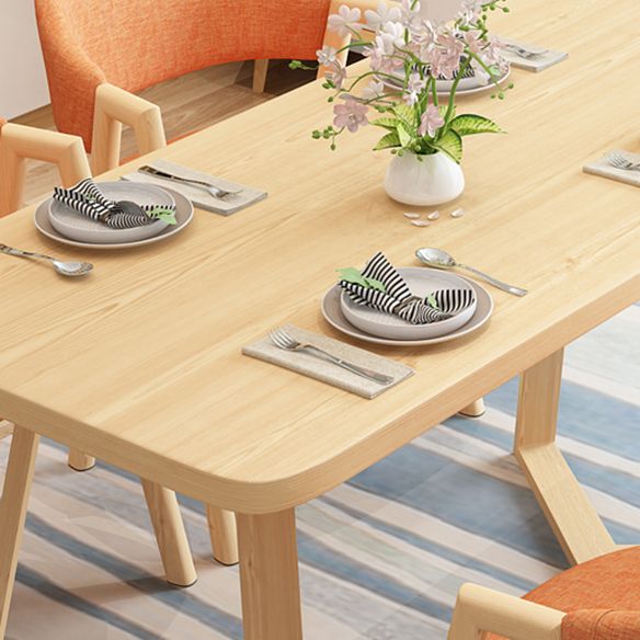 Fixed Contemporary Solid Wood Dining Room Set with Rectangle Shape Dining Set for Restaurant Clearhalo 'Dining Room Sets' 'Dining Tables & Seating' 'dining_room_set' 'furn' 'furn_dining_room_set' 'Furniture' 'furniture_dining_room_set' 'Kitchen & Dining Furniture' 'kitchen&dining_furn' 'kitchen' 1200x1200_493f3b8f-2d20-4743-9373-10d02124acd7