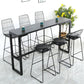 Nordic Rectangle Bar Table 42-inch Height Iron Pedestal Bistro Table Clearhalo 'Bar Furniture' 'Bar Tables' 'bar_tables' 'furn' 'furn_bar_tables' 'Furniture' 'furniture_bar_tables' 'Kitchen & Dining Furniture' 1200x1200_494166e6-1c9a-45de-aa7c-3393f3ad8772