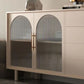 Buffet de buffet glamour 4 tiroirs et armoires de porte portes en verre buffet buffet buffet