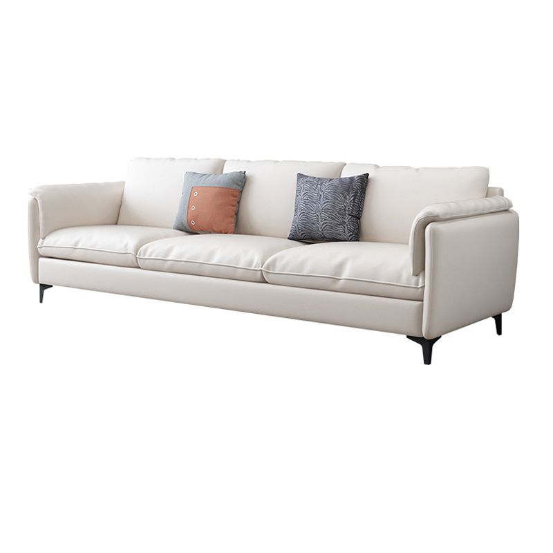 Weißes Lederkissen -Rückensofa zeitgenössischer Kissen -Oberarmsofa