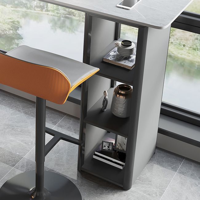 Metal and Slate Rectangular Table, Gorgeous Style Home Minimalist Balcony Bar Table Clearhalo 'Bar Furniture' 'Bar Tables' 'bar_tables' 'furn' 'furn_bar_tables' 'Furniture' 'Kitchen & Dining Furniture' 1200x1200_4944a71d-c72d-41e5-8a01-182fe409b5e3