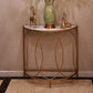 Modern Half Moon Console Table Stone Console Sofa Table in Gold and White Clearhalo 'Console Tables' 'console_tables' 'Entry & Mudroom Furniture' 'furn' 'furn_console_tables' 'Furniture' 1200x1200_4944f9d4-64eb-4d01-ae7f-c70a330a3c29