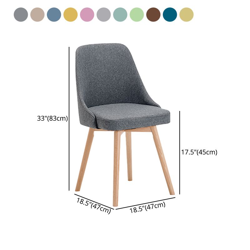 Upholstered Armless Dining Chairs Scandinavian Side Dining Chairs with Wood Legs Clearhalo ' kitchen&dining_furn' 'Dining Chairs' 'Dining Tables & Seating' 'dining_chair' 'furn' 'furn_dining_chair' 'Furniture' 'furniture_dining_chair' 'Kitchen & Dining Furniture' 'kitchen' 1200x1200_4945b717-fdd2-4f3b-b8e3-f0c16ac7c3d2