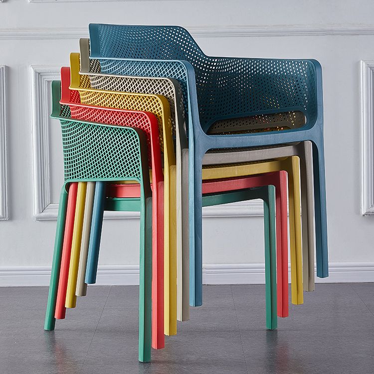 Contemporary Style Dining Room Chairs Stackable Arm Chairs with Plastic Legs Clearhalo ' kitchen&dining_furn' 'Dining Chairs' 'Dining Tables & Seating' 'dining_chair' 'furn' 'furn_dining_chair' 'Furniture' 'furniture_dining_chair' 'Kitchen & Dining Furniture' 'kitchen' 1200x1200_4945de2a-69a0-4fcf-98fb-1670621dbc6f