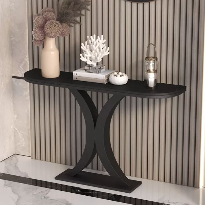 Stone Modern Console Tabla 1-plataforma 31.5 "Mesa de acento de altura para Hall