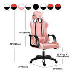 Swivel Gaming Chair with Black Nylon Frame Modern Computer Desk Chair with Wheels