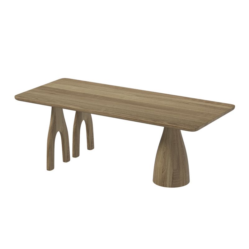 Dining Room Rectangle Dinner Table Pine Solid Wood Dining Table Clearhalo 'Dining Tables & Seating' 'Dining Tables' 'dining_table' 'furn' 'furn_dining_table' 'Furniture' 'Kitchen & Dining Furniture' 1200x1200_494a8edb-906b-4616-adc9-dbd68ea55584