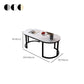 Table de cocktail ovale en pierre Glam Table de cocktail basse simple standard