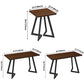 Industrial Dining Room Table Solid Wood Table with Black Double Pedestal Clearhalo ' dining_table' 'Dining Tables & Seating' 'Dining Tables' 'furn' 'furn_dining_table' 'Furniture' 'furniture_dining_table' 'Kitchen & Dining Furniture' 'kitchen&dining_furn' 'kitchen' 'kitchen_dining_table' 1200x1200_494c340c-1581-4f91-885f-9fced3c1b61c