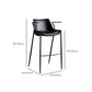 Armless Bar Stools Adjustable Height Dining Stools with Metal Base