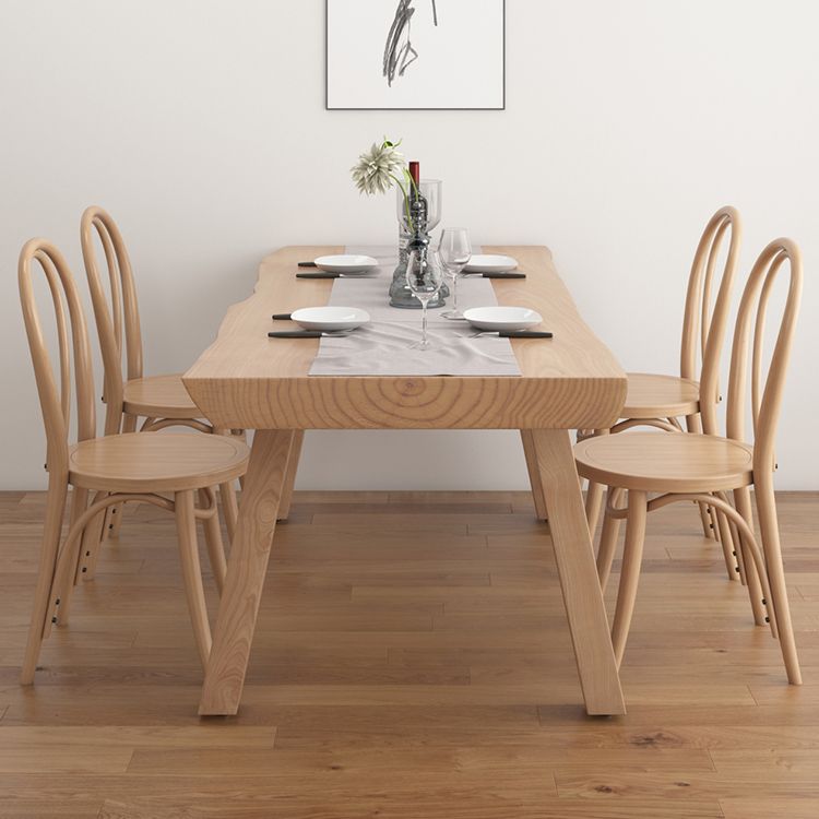 Modern 1/2/4/5/6 Pieces Rectangle Dining Set Solid Wood Dining Table with Chairs Clearhalo 'Dining Room Sets' 'Dining Tables & Seating' 'dining_room_set' 'furn' 'furn_dining_room_set' 'Furniture' 'furniture_dining_room_set' 'Kitchen & Dining Furniture' 'kitchen&dining_furn' 'kitchen' 1200x1200_494d1eb2-dcc4-43c2-b6fe-08f9f93d2cb6