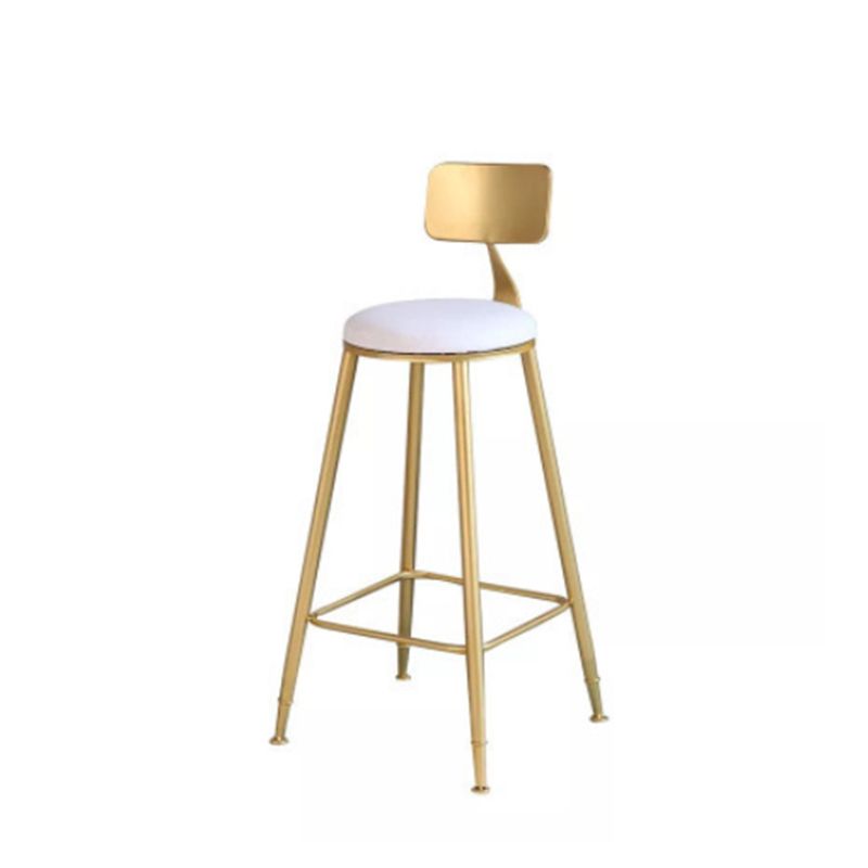 Glam Upholstered Counter Stool Low Back Stool with Gold Frame Clearhalo 'Bar Furniture' 'Bar Stools' 'bar_stools' 'furn' 'furn_bar_stools' 'Furniture' 'Kitchen & Dining Furniture' 1200x1200_494e1f9c-48b0-4b74-a48c-83ade239aa2b