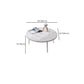 Eigentijdse ronde terrazzo cocktailtafel metaal/acryl salontafel met 3 poten