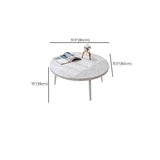 Contemporary Round Terrazzo Cocktail Table Metal/Acrylic 3 Legs Coffee Table