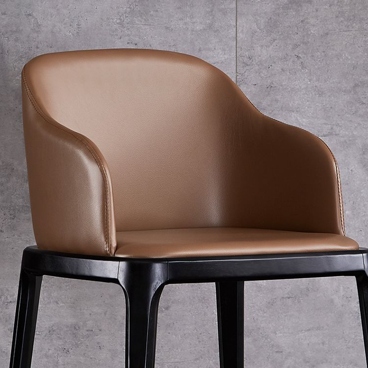 Modern Dining Chair Solid Back Side Chair with 4 Wood Legs for Home Use Clearhalo ' kitchen&dining_furn' 'Dining Chairs' 'Dining Tables & Seating' 'dining_chair' 'furn' 'furn_dining_chair' 'Furniture' 'furniture_dining_chair' 'Kitchen & Dining Furniture' 'kitchen' 1200x1200_49511059-5376-4e99-bdd7-9706554d4f56