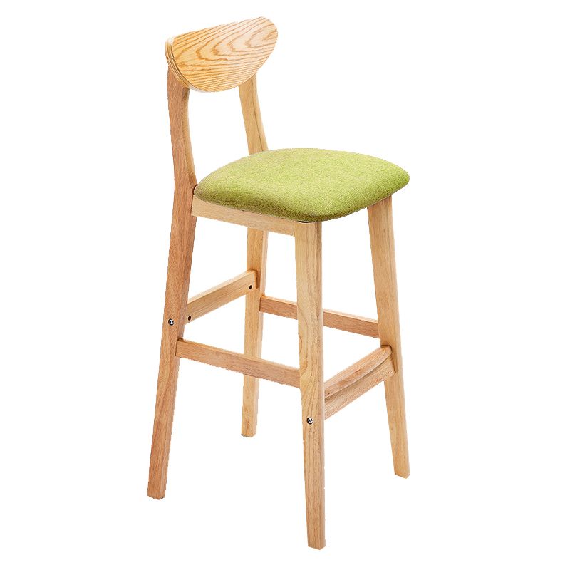 Nordic Style Wood Barstool 30-inch Legs Bar Stool with Velvet Upholstered Clearhalo 'Bar Furniture' 'Bar Stools' 'bar_stools' 'furn' 'furn_bar_stools' 'furniture_bar_stools' 'Kitchen & Dining Furniture' 'kitchen&dining_furn' 'kitchen' 'kitchen_furn' Furniture' 1200x1200_49518c55-62aa-410a-a00c-6698a1c87cf2