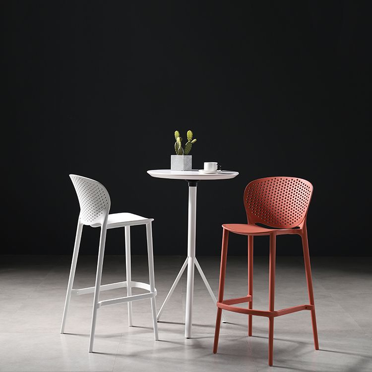 Nordic Bar-stool Plastic Counter Bar Stool for Kitchen Bar with Plastic Legs Clearhalo 'Bar Furniture' 'Bar Stools' 'bar_stools' 'furn' 'furn_bar_stools' 'Furniture' 'furniture_bar_stools' 'Kitchen & Dining Furniture' 1200x1200_4954de17-c2d8-4294-9c4e-fb61af90cd96