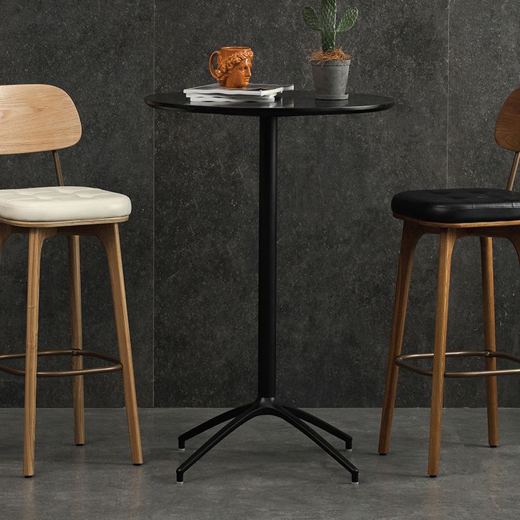 Industrial Round Bar Counter Table Dining Wooden Counter Table for Restaurant Clearhalo 'Bar Furniture' 'Bar Tables' 'bar_tables' 'Furniture' 'furniture_bar_tables' 'Kitchen & Dining Furniture' 1200x1200_49562e44-9211-4b0b-aeb2-8994a499a8f1