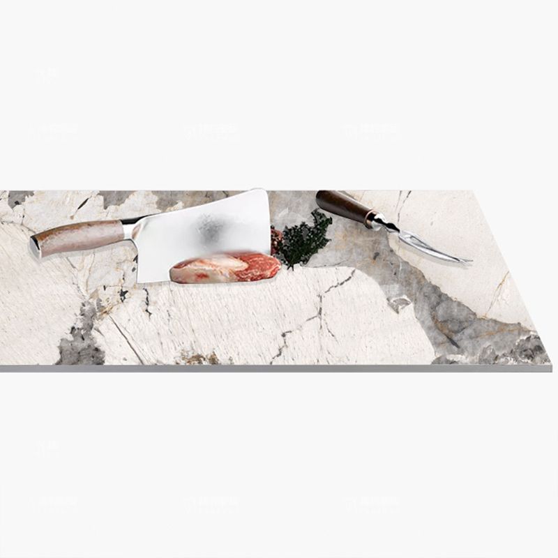 Ensemble de salle à manger luxueux avec plateau en pierre frittée, ensemble de Table de dinette rectangulaire de 1/4/5/6/7 pièces