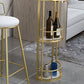 Glam 1/2/3 Pieces Bar Table Set Rectangle Stone Bar Table with Metal High Stools Clearhalo 'Bar Furniture' 'furn' 'furn_home_bar_bar_sets' 'Furniture' 'Home Bars & Bar Sets' 'home_bar_bar_sets' 'Kitchen & Dining Furniture' 1200x1200_495c16d7-3321-4357-9d0b-0aec59d83d03
