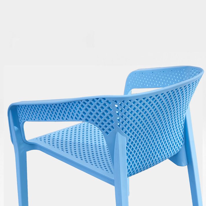 Contemporary Style Multicolor Dining Arm Chair Plastic Stacking Arm Chair Clearhalo ' kitchen&dining_furn' 'Dining Chairs' 'Dining Tables & Seating' 'dining_chair' 'furn' 'furn_dining_chair' 'Furniture' 'furniture_dining_chair' 'Kitchen & Dining Furniture' 'kitchen' 1200x1200_495ddc91-fb02-4131-bc1f-7e659d0916d0