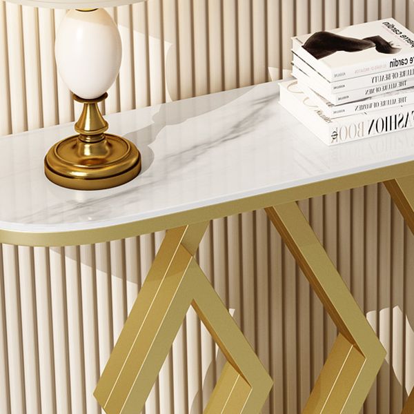 11.8" W Glam Console Table Scratch Resistant Slate End Table