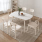 Modern 1/4/5/7 Pieces Dining Chairs Set Stone Round Furniture in White Clearhalo 'Dining Room Sets' 'Dining Tables & Seating' 'dining_room_set' 'furn' 'furn_dining_room_set' 'Furniture' 'Kitchen & Dining Furniture' 1200x1200_495f087d-8be1-462f-82ec-cc1714761534