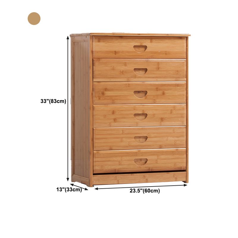 Modern Bamboo Storage Chest Dresser Bedroom Storage Chest with Drawers