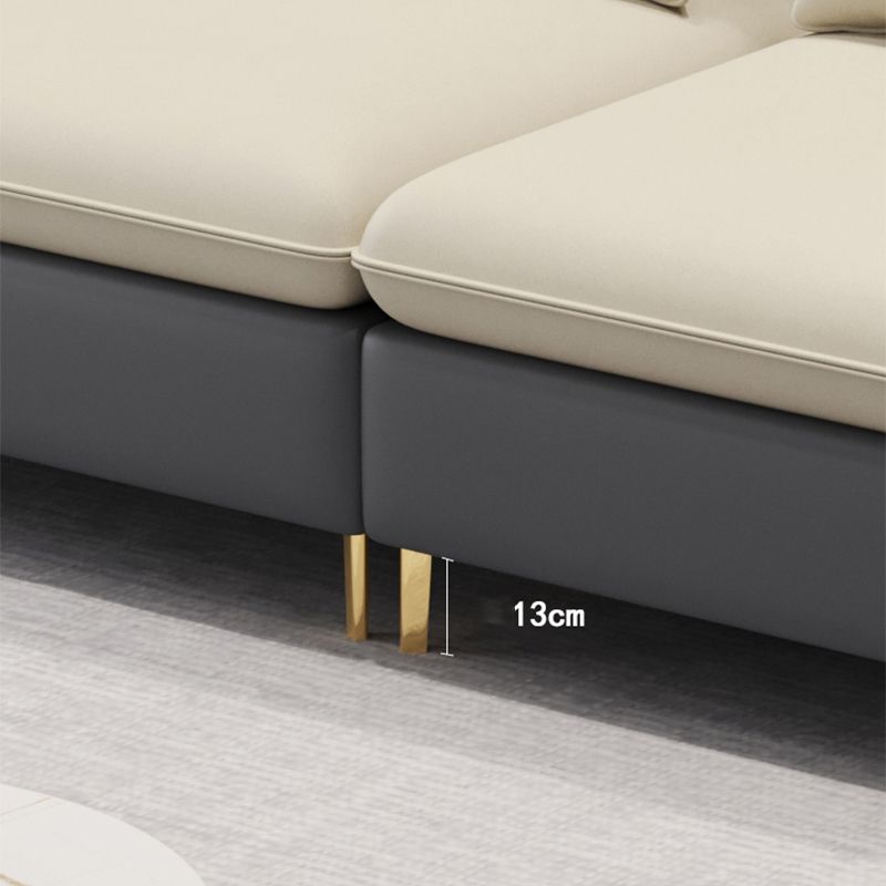 106.29 "L Faux Sectional Resingal Resistant Square Brass Sectional
