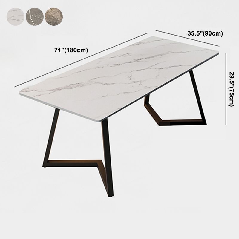 Double Pedestal Dining Table Industrial Style Stone Dining Room Collection for Indoor Clearhalo ' dining_table' 'Dining Tables & Seating' 'Dining Tables' 'furn' 'furn_dining_table' 'Furniture' 'furniture_dining_table' 'Kitchen & Dining Furniture' 'kitchen&dining_furn' 'kitchen' 'kitchen_dining_table' 1200x1200_4961429f-d279-4f3a-bfd1-010396dc89ae